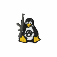 Overhemd van de Pinguïn van Linux het Revolutionai Geborduurde Jas