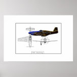 P51 Mustang Print