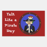 Paar Piraten, Arrgh! Rechthoekvormige Stickers