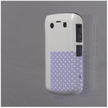 Paars met Wit de geval-Partner van de Stip Geval Blackberry Bold Cover