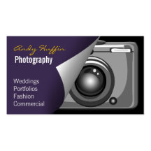 paars Mod. Photoraphy, camera Visitekaartje