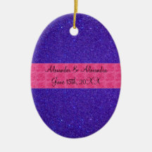 Paars schitter huwelijksgunsten kerst ornament