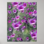 Paarse Bloemen Poster