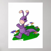 Paarse Blumaroo die door Eiland Roo marcheren posters