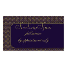 Paarse en Gouden Oosterling Visitekaartjes Sjabloon