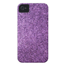 Paarse Faux schittert iPhone 4 Case-Mate Hoesjes