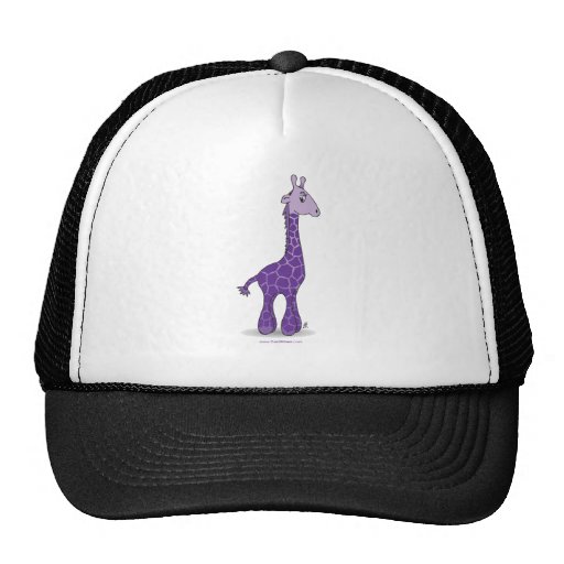 Paarse giraf trucker petten