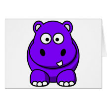 Paarse Hippo Wenskaarten