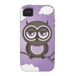 Paarse iPhone 4 van de Uil geval-Partner Tough Vibe iPhone 4 Hoesje