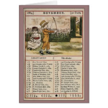 Page d'almanach de Greenaway novembre de Salutatio Cartes