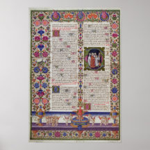 Page lumineuse du livre des psaumes posters