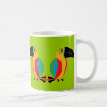 Pain grillé de toucan tasses à café