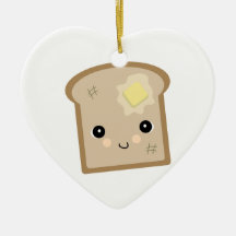 pain grillé mignon de kawaii ornements de noël