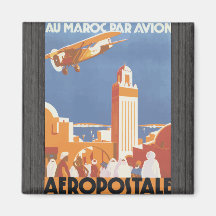 Pair Avion Aeropostale, cru de Maroc d'Au Magnets