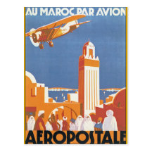 Pair Avion de Maroc d'Au Cartes Postales