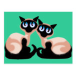 Paires de chats carte postale