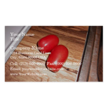 Paires de tomates sur la table cartes de visite personnelles