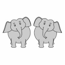 Paires d'éléphants mignons. Couples Découpages En Acrylique
