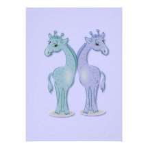 Paires d'invitations de girafe