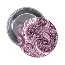 Paisley rose badge avec épingle