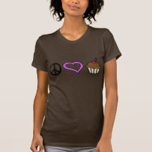 Paix, amour et petits gâteaux ! - Pourpre T-shirts