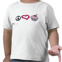 Paix, amour et petits gâteaux ! t-shirts