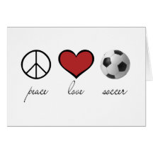 Paix, amour, le football cartes de vœux