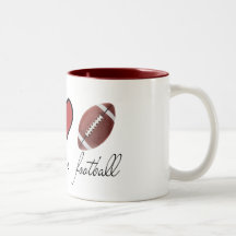 Paix, amour, le football mug à café