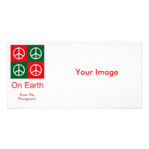 PAIX de Noël d'art de bruit Photocarte