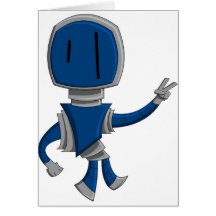 Paix de robot carte de vœux