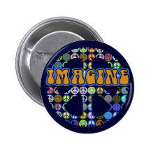 Paix du monde - rétro badges