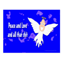 Paix et amour et tout ce *** de S Carte Postale