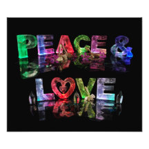 Paix et amour impression photographique