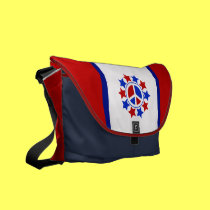 Paix et étoiles - sac messenger zéro sacs messenger