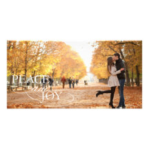 Paix et joie - carte photo de famille cartes de vœux avec photo