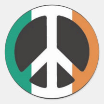 Paix irlandaise autocollants ronds