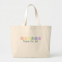 Paix pour entièrement l'arc-en-ciel sacs en toile