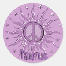 Paix Sun Autocollant Rond