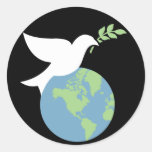 Paix sur des autocollants de la terre
