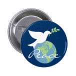 Paix sur le bouton de la terre pin's