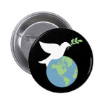 Paix sur le bouton de la terre pin's avec agrafe