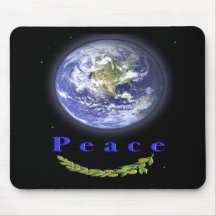 paix sur le mousepad de la terre tapis de souris