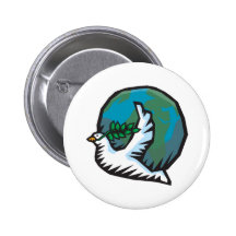 Paix sur terre badge avec épingle
