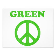 Paix verte carton d'invitation