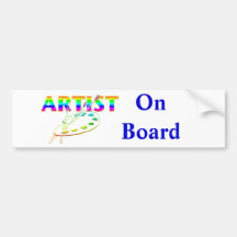 PALETTE ET PEINTURE D'ARTISTE AUTOCOLLANT POUR VOITURE