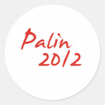 PALIN 2012 STICKER