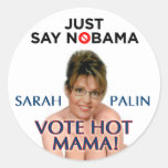 Palin - zeg enkel Nobama - stemt over de Hete Stic
