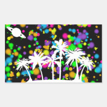 Palm & de Rechthoekige Stickers van Saturn