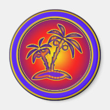 PALMIER TROPICAL MAGNETS POUR RÉFRIGÉRATEUR