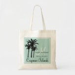 Palmiers verts en bon état de mariage de plage sac en toile